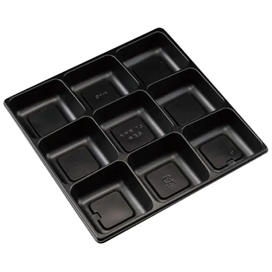 弁当容器　饗膳　７０　中皿９　黒　新　５０枚入【本体・蓋　別売り】