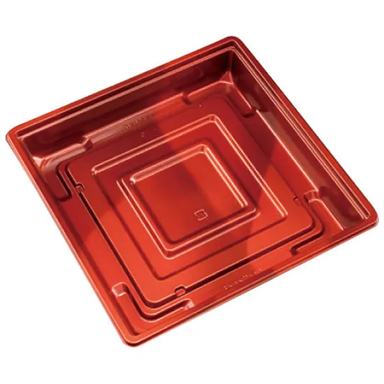 弁当容器　饗膳　７０Ｂ　本体　ソワレレッド　５０個入【中皿・蓋　別売り】