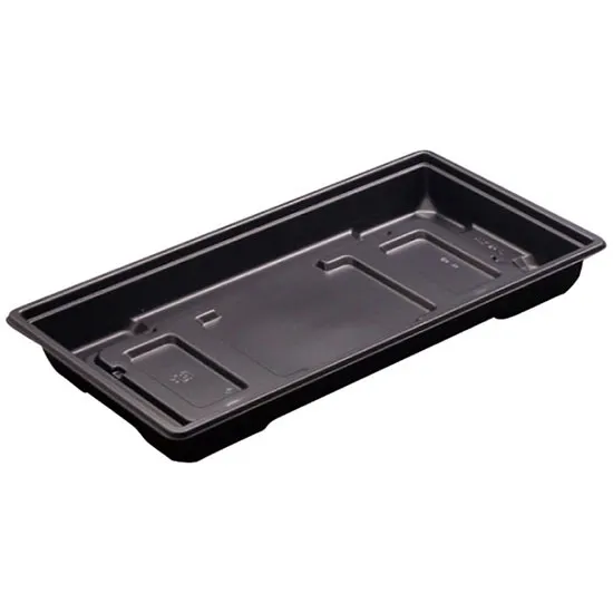 弁当容器　饗膳　１００Ｂ　本体　黒　５０枚入【中皿・蓋　別売り】