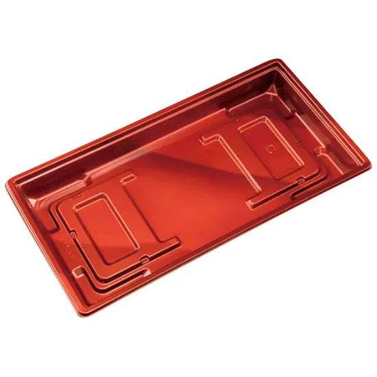 弁当容器　饗膳　１００Ｂ　本体　ソワレレッド　５０個入【中皿・蓋　別売り】