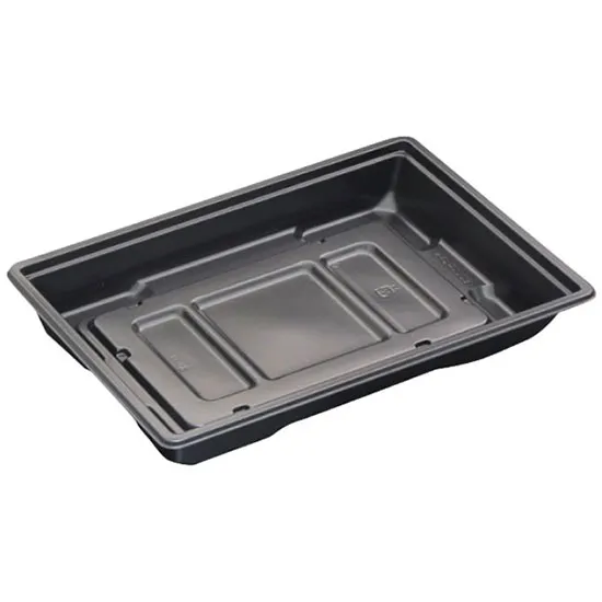 弁当容器　饗膳　１０Ｂ　本体　黒　５０枚入【中皿・蓋　別売り】