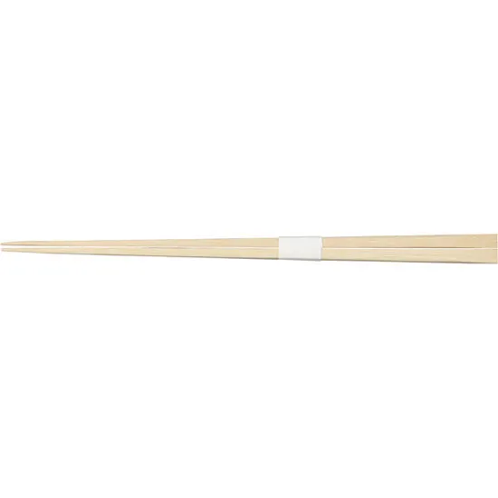 割箸　裸箸　竹２３５ｍｍ角極細天削（帯巻）　５０膳入
