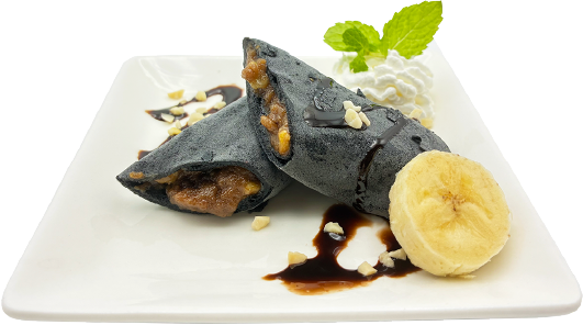 チョコバナナロールのレンジ調理画像