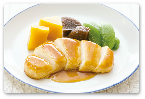 やさしい素材たんぱく21チキン調理例