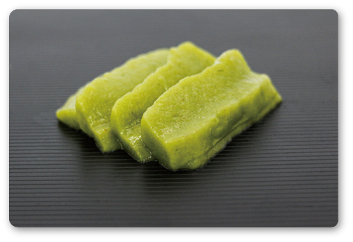 お惣菜ムースの青菜の煮浸し解凍画像