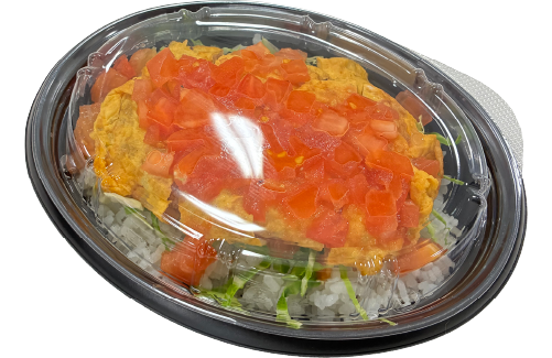 ロースカツ卵巻き‐トマトソース-
