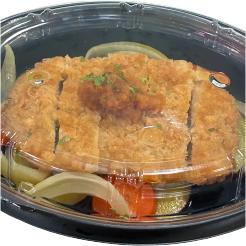 めんつゆだしのカツ煮～おろし梨のせ～