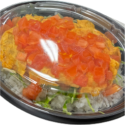 ロースカツ卵巻き‐トマトソース-