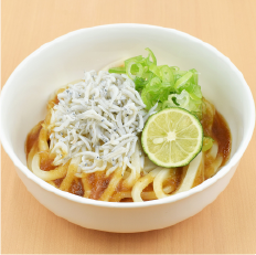 しらすおろしうどん　すだち添え