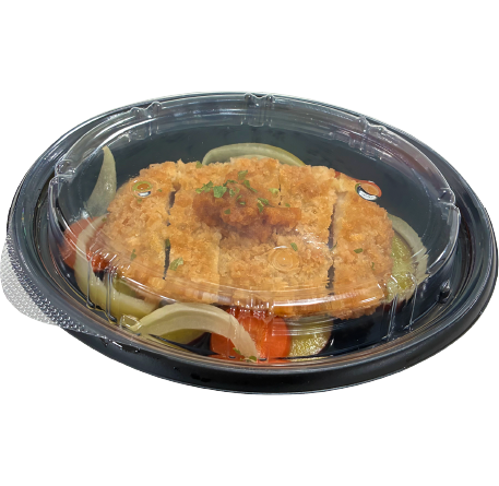 めんつゆだしのカツ煮~おろし梨のせ~