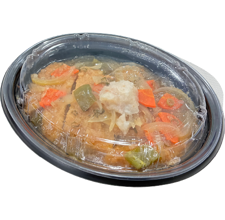 とんかつのさっぱり梅みぞれ煮