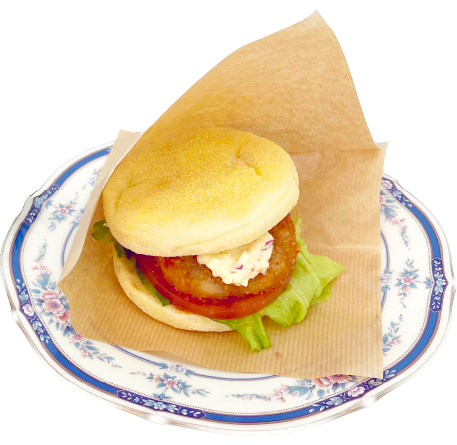 りんごタルタルのマフィンサンド